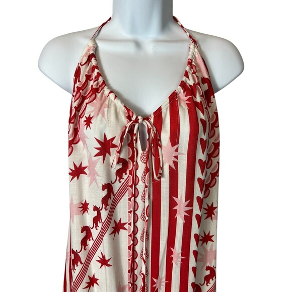 Blueman Rio Lifestyle Resort Style Halter Dress Swim Cover-up  Size M  Whimsical - Picture 3 of 10